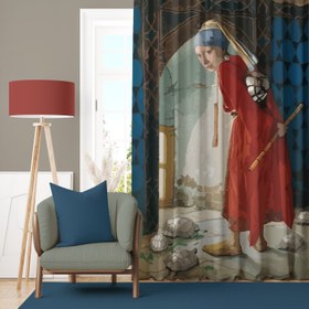 Resim İnci Küpeli Kaplumbağa Terbiyecisi Perde 