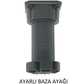 Resim Ayarlanabilir Plastik Baza Ayağı 10-15 Cm, Siyah, Çok Amaçlı Dolap Ayağı 100 Adet Siyah 