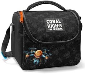Resim Coral High Kids Siyah Drone Desenli Thermo Beslenme Çantası 22791 