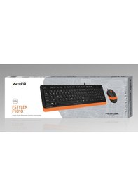 Resim A4 Tech F1010 Q Usb Turuncu Fn-Mm Klv+Optik Mouse Set 
