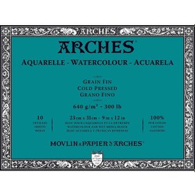 Resim Arches Suluboya Defteri Blok Soğuk Baskı 640 G 23x31 Cm. 10 Yp 