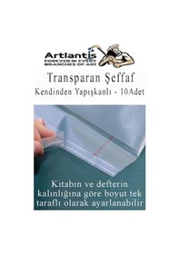 Resim Hazır Kitap Kaplığı Şeffaf Buzlu Kırmızı 10 Adet 1 Paket Cırtlı Ayarlanabilir Kendinde Yapışkanlı Kaplık Okul Sınıf Kırmızı 