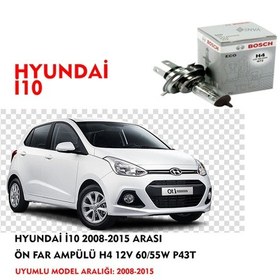 Resim HYUNDAİ İ10 2008-2015 ARASI ÖN FAR AMPÜLÜ H4 12V 60/55W P43T 