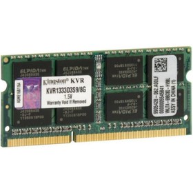Resim Kingston Kıngston Kvr1333d3s9/8g 8gb 1333mhz Ddr3 Sodimm Notebook Ram, 1,50v 