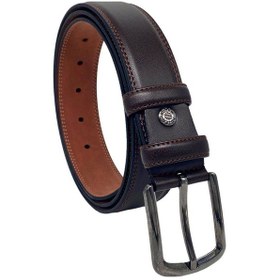 Resim Süzer Deri 3.5 Cm. Klasik Suni Deri Düz Renk Erkek Kemer Kahverengi Kahverengi 