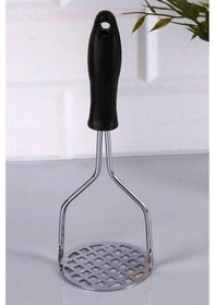 Resim Pratik Renkli Saplı Patates Ezeceği Metal Patates Ezici Paslanmaz Ezici 1650 