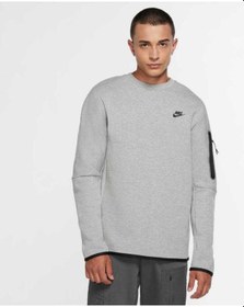 Resim Nike M Nsw Tch Flc Crw Erkek Gri T-shirt - Cu4505-063 Gri 