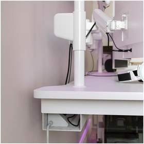 Resim IKEA oyuncu masası, beyaz-yeşil, 180x80 cm, elektrikli ayarlanabilir 