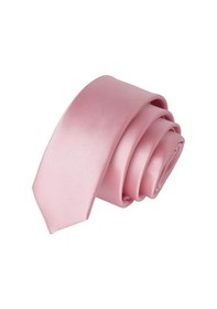 Resim Mood Agenda Erkek Saten İnce 4 Cm Kravat Pembe 