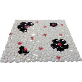 Resim MozaiKristaL Mutfak Tezgah Arası ve Yaşam Alanlarının Tüm Yüzeyleri Için Çiçek Desenli Cam Mozaik. File Ölçüsü: 31.5X31.5 Cm. ( 1 Kutu 10 File Karo = 1 m2 Fiyatıdır ) 