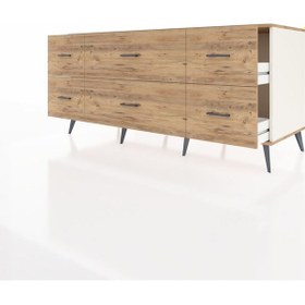 Resim Kronos Konsol 6 Çekmeceli 176x59x83 Aytaşı-aytaşı/çam Aytaşı/çam 