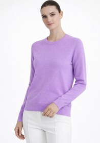 Resim Eflatun Bisiklet Yaka Kadın Kazak - EFLATUN / M 