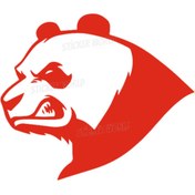 Resim Sticker World Öfkeli Panda Sticker Kırmızı 13*11 Cm 