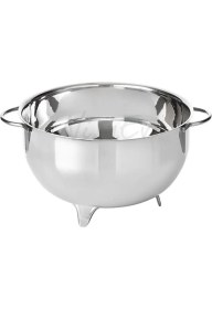 Resim Nishev Lüx Çelik Ayaklı Süzgeç 25 cm (Makarna & Pirinç Süzgeci) 