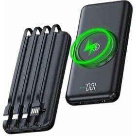 Resim Wireless Powerbank 10000 Mah Led Ekranlı Dahili Kablolu Hızlı Şarj Diğer 