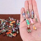 Resim 18 yaş ve üzeri için uygun, toksik olmayan, kolay saklanabilen, konsantrasyonu arttıran 3.5 cm model tren manzarası insan figürleri içeren 20 paket boyalı ABS plastik minyatür insan figürleri, diorama kitleri, kum tablo modeli sergisi için. 