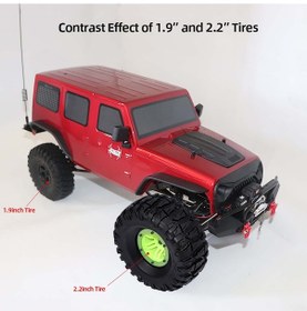 Resim Geekyou 1/10 Kaya Tırmanış Araçları İçin Dayanıklı Kauçuk Lastik Seti - 4'lü Paket 