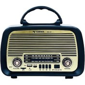 Resim Torima NS-01 Kahverengi Nostajik Radyo Bluetooth Hoparlör 