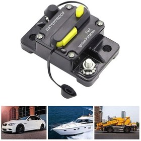Resim 30-300 Amp Devre Kesici Ip67 Su Geçirmez 12v-48v Manuel Sıfırlama Sigortası 60a 