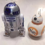 Resim Yıldız Savaşları BB8 ve R2-D2 Robot Figürinleri - Klasik PVC Toplu Süsleme Ev Ofisi için, Sevgililer Günü Hediyesi 18+, Güç Gerektirmez, Dayanıklı Toplu Gösterim, Yıldız Savaşları Oda Süsleme 