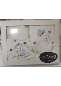 Resim Missimosi Sincapmavi 5 Li Zıbın Seti Hastane Çıkışı Pamuklu Mavi 