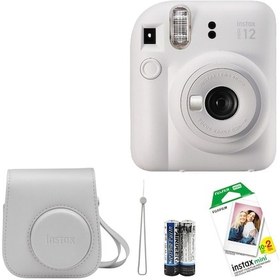 Resim Fujifilm Instax Mini 12 Fotoğraf Makinesi + Askı + Pil + Çanta + 20'li Film 