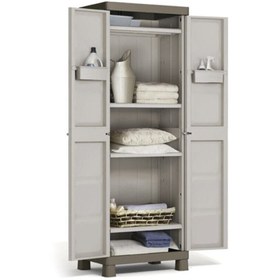 Resim Keter 5 Zeminli Mutfak Banyo Balkon Bahçe Malzeme Dolabı Plastik Dolap Kiler 65x45x182 Cm 