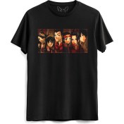 Resim Avatar The Last Airbender Anime Baskılı Siyah Tshirt 