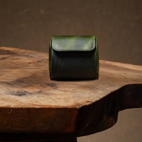 Resim Tekli Deri Saat Kutusu - Kahve 