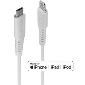 Resim LINDY Lindy LIN-31318 Pod®, iPhone®, iPad® için USB Senkronizasyon ve Şarj Kablosu, Lightning Konektörlü, USB 2.0 Tip C Erkek &lt;-&gt; Lightning C94 Erkek, 3 metre, Beyaz Renk 