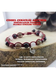 Resim Vaoov 925 Ayar Gümüş Doğal Taşlı Cinsel Cazibe Tılsımı Bileklik 