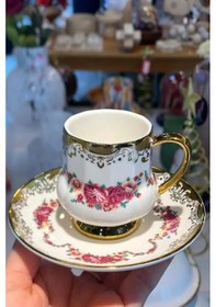 Resim Acar Osiris 6 Kişilik Porselen Kahve Fincanı Takımı Desen2 6806 Çok Renkli 