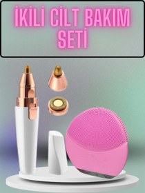 Resim Clevora Kulak Burun ve Yüz Epilasyon Aleti ve Yüz Masaj Aleti İkili Cilt Bakım Seti 