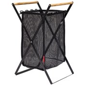 Resim Suntek Örgü Çamaşır Sepeti Kulplu Katlanır Siyah-stand Siyah Stand 