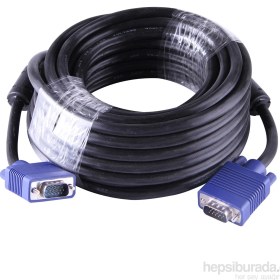 Resim Qport VGA20 15 Pin Filtreli 20 M Erkek Erkek Monitör Kablo (Q-VGA20) 