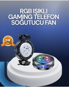 Resim Rgb Led Telefon Soğutucu Fan Yüksek Hızlı Soğutma Oyuncu Cooler Diğer 