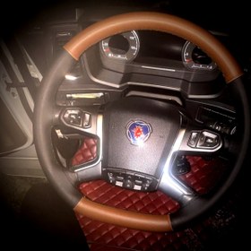 Resim deri TABA DERİ SİYAH DERİ SİYAH DİKİŞLİ SCANİA TIR KAMYON İÇİN 