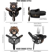 Resim Dönen Pervane Pilot Ayı Köpek Araba Hava Spreyleri Aksesuarları Süslemeleri Shake Two Blacks 1 Piece Set 