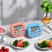 Resim 1 adet Mini Taşınabilir Dijital Kronometre, Görsel Geri Sayım Mutfak Zamanlayıcısı, Sessiz Yemek Pişirme Güzellik Zamanlayıcısı, Plastik Malzeme, 1 Adet AAA Pil Gerektirir (Dahil Değildir), Kuru Pil ile Çalışır 
