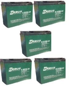Resim ORBUS 12V 24 AMPER (DİK) ELEKTRİKLİ BİSİKLET AKÜSÜ 5'lü PAKET 