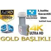 Resim Starsat Dörtlü Lnb 4 Lnb 3D 4K Altın Uclu F Connector 