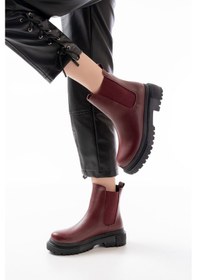 Resim 812-2137 Bordo Lastikli Günlük Kadın Bot Diğer 