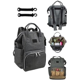 Resim Bye Bye Paris Anne Bebek Bakım Sırt Çantası Gri 