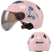 Resim Güneş Koruma Ön Cam Yarım Kask Q11es1 Pembe 