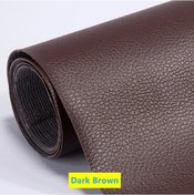 Resim 200x137cmdıy Kendinden Yapışkanlı Deri Tamir Yama Delik Yama Etiket Kanepe Masa Dark Brown 50x137cm 