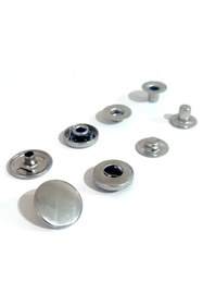 Resim SeraSelin 10 Adet 15 Mm Kapaklı Metal Çıtçıt No: 61 Nikel Çıtçıt DİKİŞSİZ Kolay Takılır Gümüş Çıtçıt Çıt Çıt 