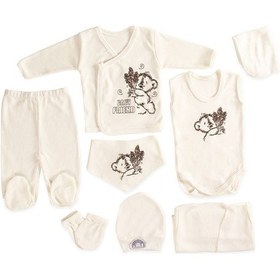 Resim Mdm Organik Ayicik Baskili 8'li Zibin Seti Beyaz 