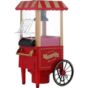 Resim Nostaljik Tasarımlı Yağsız Mısır Patlatma Makinesi 