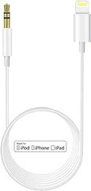 Resim SKOYPU Araç Ses Aksesuarı iPhone AUX Kablosu [MFi Sertifikalı] Lightning Jack - 3.5mm Kablo, iPhone13/13 PRO/SE/12/12 Pro/11/11PRO/XS/XS/XR/8/7/Ev/Kulaklık/Araç Radyosu, A-893 ile uyumlu 