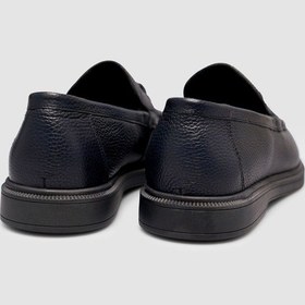 Resim Cabani Hakiki Deri Laci Erkek Loafer Ayakkabı Lacivert 